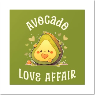 Avocado Love Affair: A Kawaii Love Affair Blossoms Posters and Art